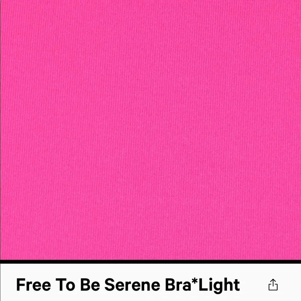 NWT Lululemon Free Serene Bra SONIC PINK size 6 - Picture 5 of 5